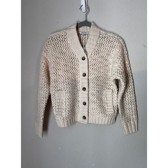 Madewell Women's Bomber Cardigan Sweater Antique White size XXS - Picture 4 of 12